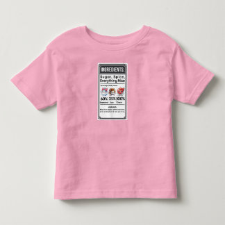 女の子おもしろい成分ラベルシンプルハロウィーン トドラーTシャツ