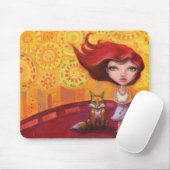 女の子およびキツネ マウスパッド (マウス)