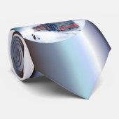 女の子およびサンタが付いている真夜中のクリスマスの列車 ネクタイ (ロール)