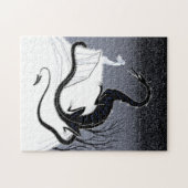 女の子およびドラゴンのパズル ジグソーパズル (横)