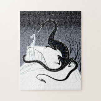 女の子およびドラゴンのパズル ジグソーパズル