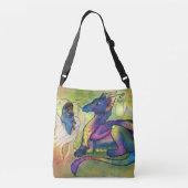 女の子および彼女のドラゴン クロスボディバッグ (裏面)