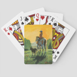 女の子および彼女の馬のトランプ トランプ