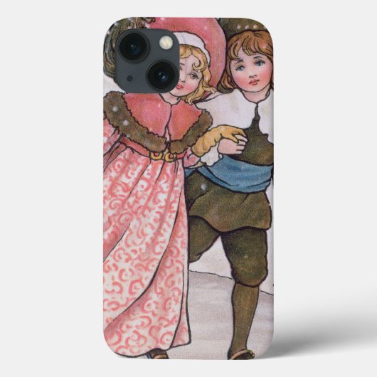 女の子および男の子のスケートで滑る Case-Mate iPhoneケース (裏面)