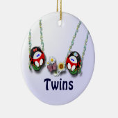 女の子および男の子の双生児 セラミックオーナメント (右)
