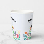 女の子お洒落（昆虫）マルハナバチビーフローラベビーシャワー 紙コップ (右)