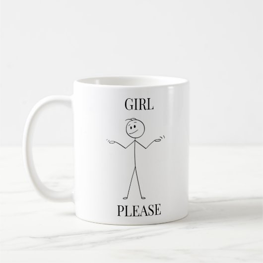 女の子お願いマグ コーヒーマグカップ (左)