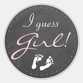 女の子かな ラウンドシール