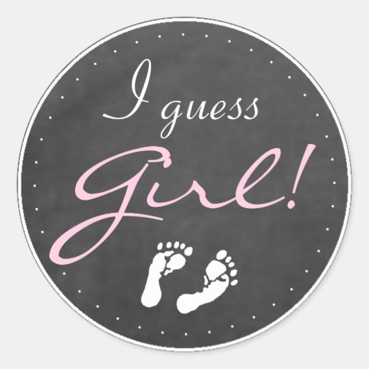 女の子かな ラウンドシール (正面)