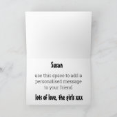 女の子からのハッピーバースデー カード (内部)