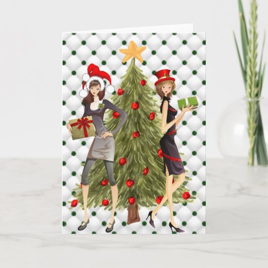 女の子からのメリークリスマス シーズンカード (正面)