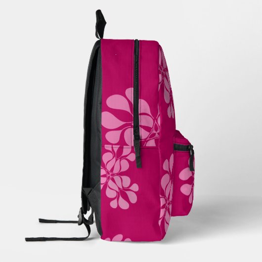 女の子かわいいかわいらしピンクフローラ新学期 プリントバックパック (左)