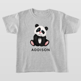 女の子かわいいジャングルパンダベア Tシャツ