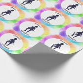 女の子かわいいダンスウォーター色 ラッピングペーパー (角)