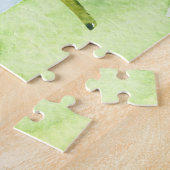 女の子かわいいパンダ熊パーソナライズされた子 ジグソーパズル (側面)