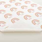 女の子かわいいピンクぼほ水の色レインボーネーム シェルパブランケット (3/4)