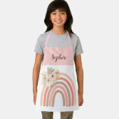 女の子かわいいピンクボホレインボーオールオーバープリントエプロン エプロン (インサイチュ)