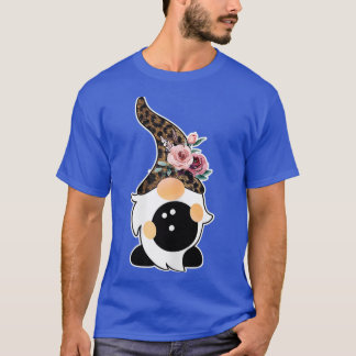 女の子かわいいボーリング格言とヒョウT Tシャツ