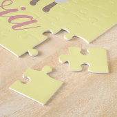 女の子かわいいラパーソナライズされたマの名前キッズ ジグソーパズル (側面)