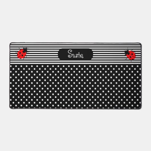 女の子かわいいレディーバグのデスクマット&パッド デスクマット (正面)