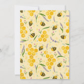 女の子かわいい夏の最初の蜂の日1st誕生日 招待状 (裏面)