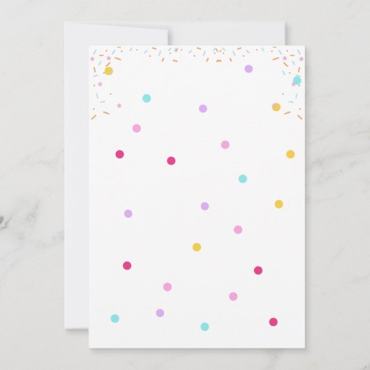 女の子かわいい夏の甘クールい2歳の誕生日 招待状 (裏面)