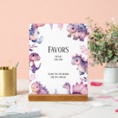 女の子かわいい恐竜をテーマにした誕生日の好意サイン アクリルサイン (ウェディング)