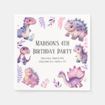 女の子かわいい恐竜をテーマにした誕生日パーティー