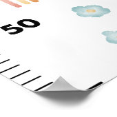 女の子かわいい水彩保虹の成長図 ポスター (角)