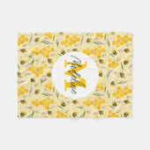 女の子かわいい甘い夏のフローラビーキッズ フリースブランケット (正面(横))