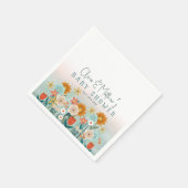 女の子かわいい自然フローラ植物性ベビーシャワー スタンダードカクテルナプキン (角)
