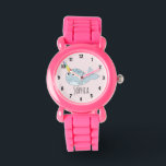 女の子かわいい虹のナチュラルカートゥーンと名前キッズ 腕時計<br><div class="desc">この豪華なキッズウォッチは、愛らしい手描きのレインボーのナールウォーカー漫画を特徴としている。この素敵なカラフルデザインはまた、あなたの女の子の名前を追加する場所を備えている。この澄ん最初の時計は、簡単に読み取り可能な数字と素晴らしして、ちょうど時に出て学いる人々のためだ。あなたの小さな海のための完璧なデザインテーマ！</div>