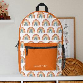 女の子かわいい虹 プリントバックパック