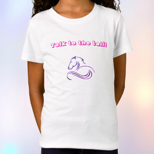 . .女の子かわいい話をするテールホースTシャツ Tシャツ