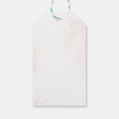 女の子かわいい赤面ピンクバタフライベビーシャワーパーティー ギフトタグ (裏面)