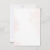 女の子かわいい赤面ピンクバタフライベビーシャワーパーティー サンキューカード (裏面)