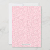 女の子かわいい農場 ピンクの牛 赤ちゃんシャワー招待状 招待状 (裏面)