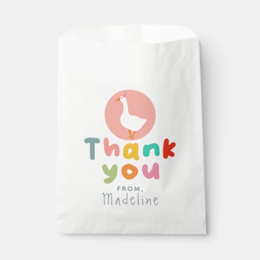 女の子かわいい間抜け2グースピンクファーム2nd誕生日 フェイバーバッグ (正面)