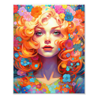 女の子かわいらしに可愛い フォトプリント