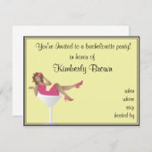 女の子かマルティーニのガラスバチェロレッテの招待状 招待状 (正面/裏面)