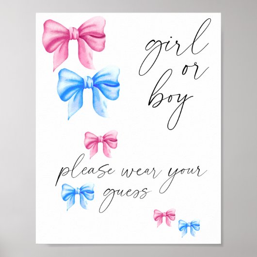 女の子か男の子か衣服お願い ポスター (正面)