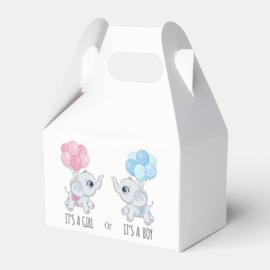 女の子か男の子の性別のリビールフェイスボックス フェイバーボックス (正面サイド)