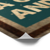 女の子がお茶と愛読の本を飲む ポスター (角)