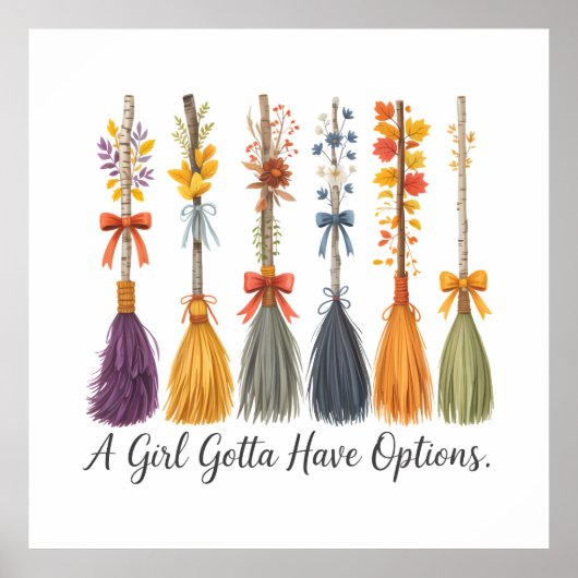 女の子がオプションを持つ必要引用文デザイン ポスター (正面)