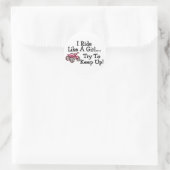 女の子がクワッドを登るよう保に乗る ラウンドシール (バッグ)