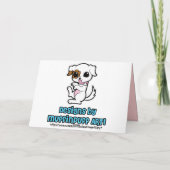 女の子がコウコウ出産祝いのカード カード (裏面)