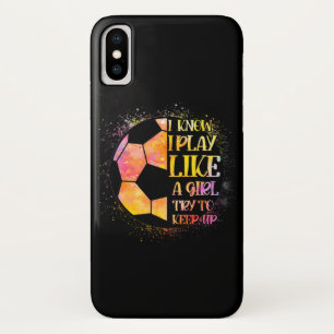 女の子がサッ遊カーを試すのが好きなのは分かっている iPhone X ケース