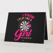 女の子がダ遊ーを上げようとするの知っ保ている女の人 カード (裏面)