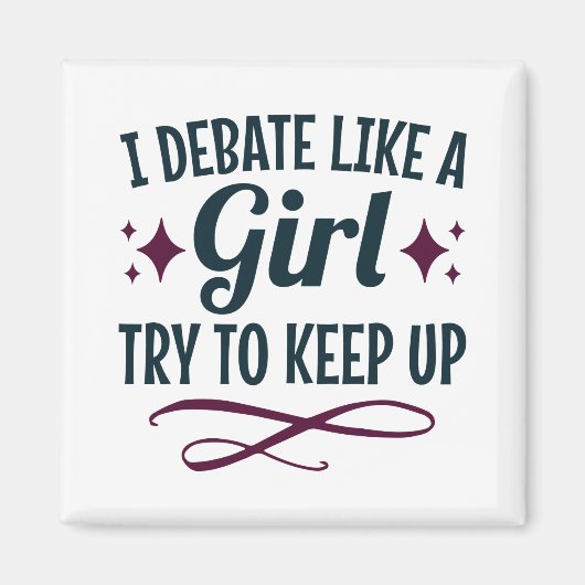 女の子がディベート保チームを盛る マグネット (正面)