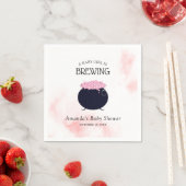 女の子がハロウィーンの赤ちゃんシャワーを浴びる スタンダードカクテルナプキン (インサイチュ)